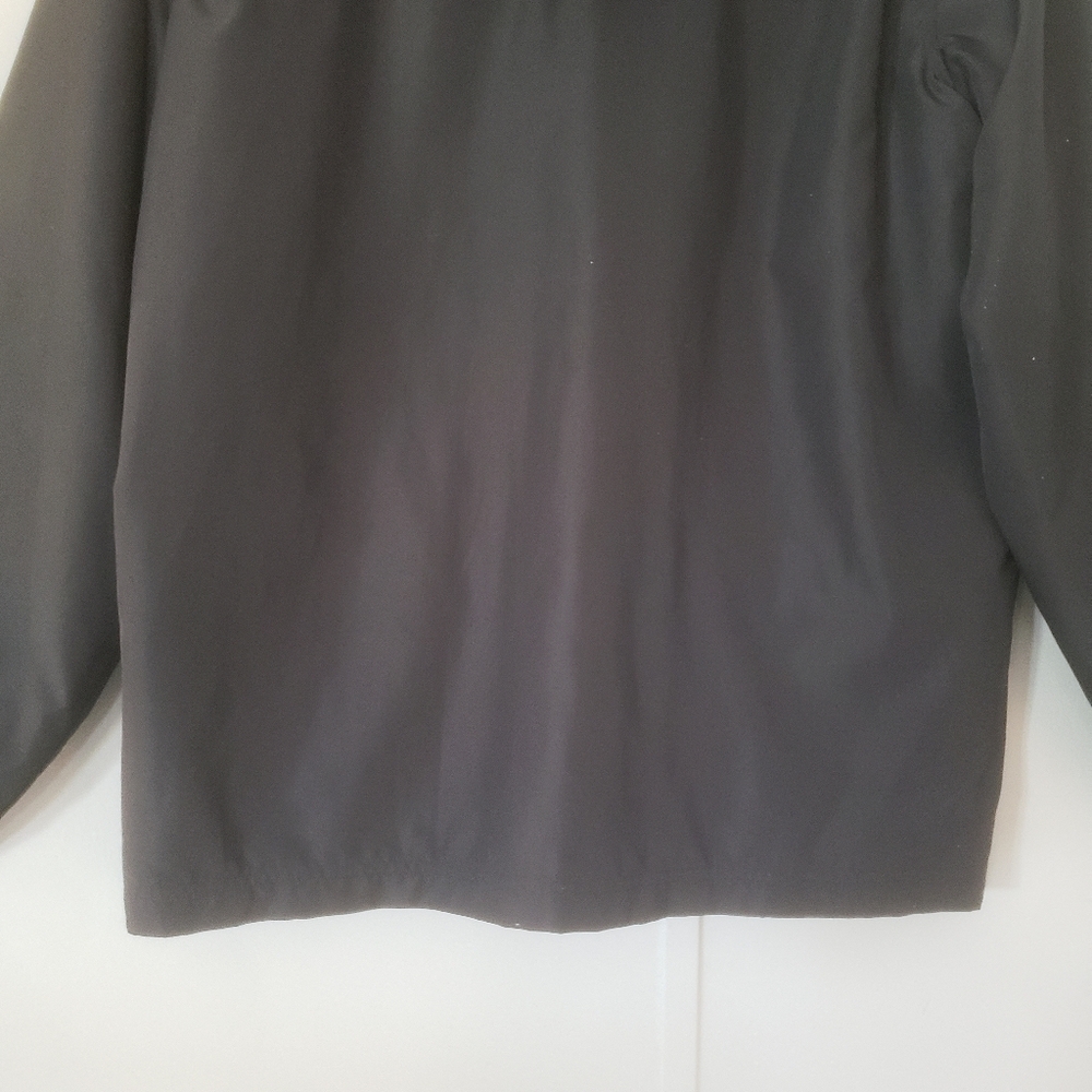 Men's Starter Black and Red Hooded Windbreaker Zip Up Jacket - Picture 7 of 10